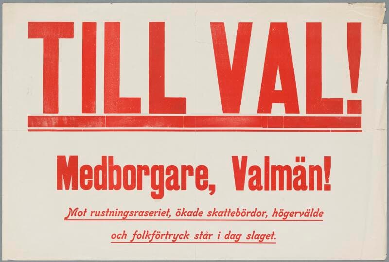 Till val!