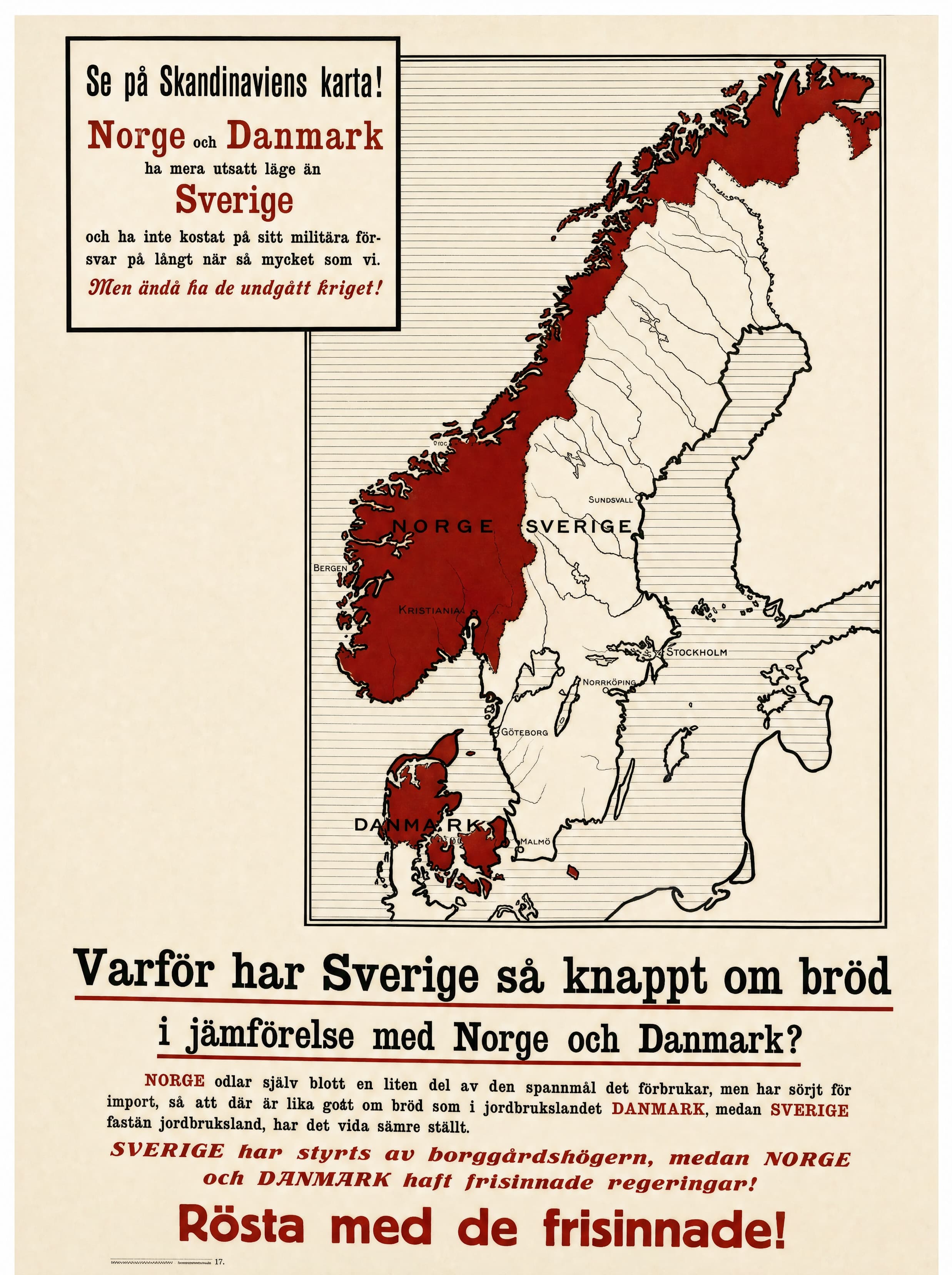 Varför har Sverige så knappt om bröd i jämförelse med Norge och Danmark?