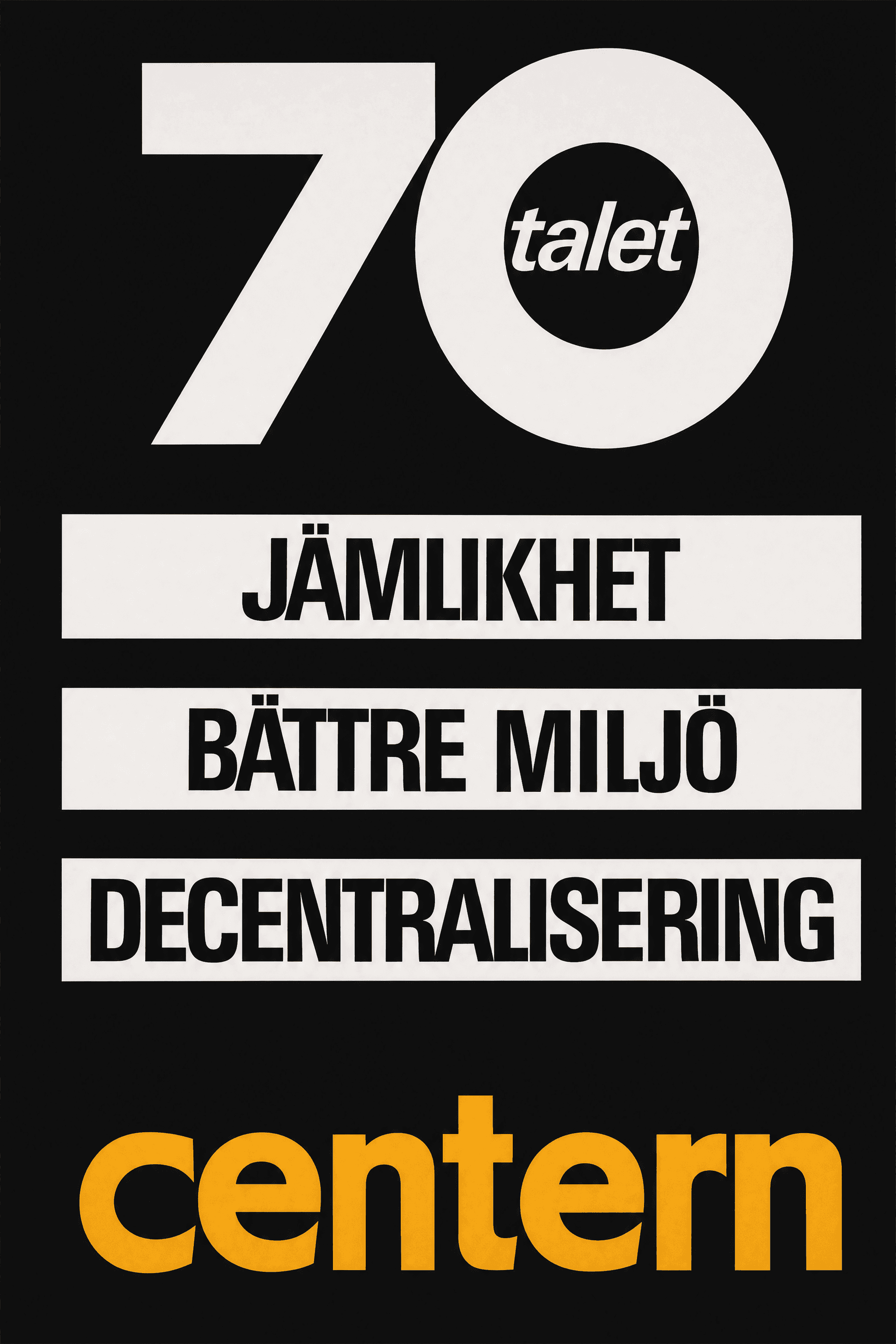 70-talet - jämlikhet, bättre miljö, decentralisering