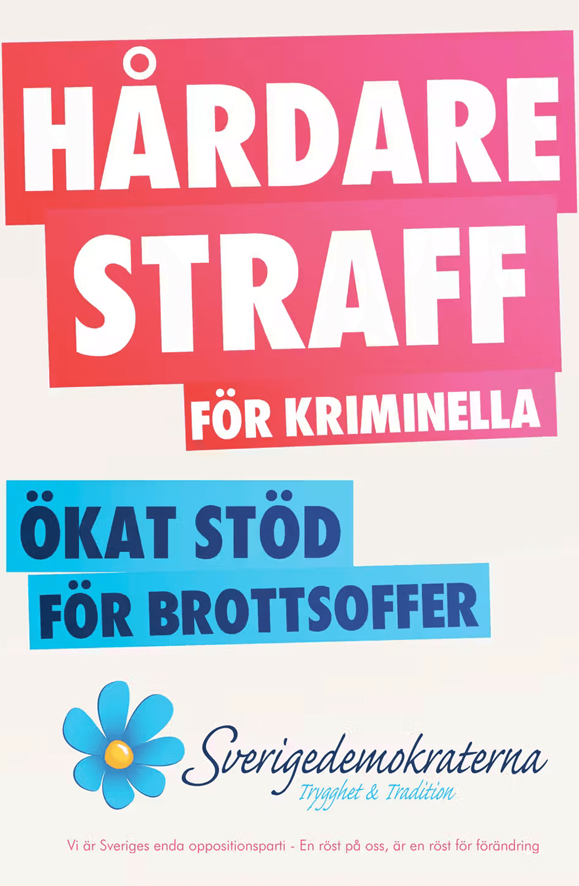 Hårdare straff för kriminella - ökat stöd för brottsoffer