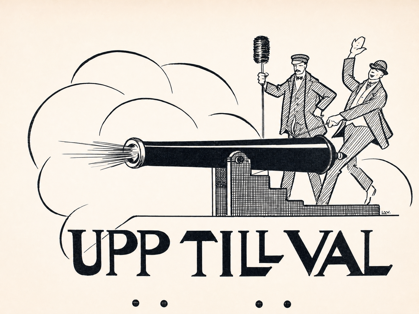 Valaffisch för Allmänna valmansförbundet, 1920. ”UPP TILL VAL”.