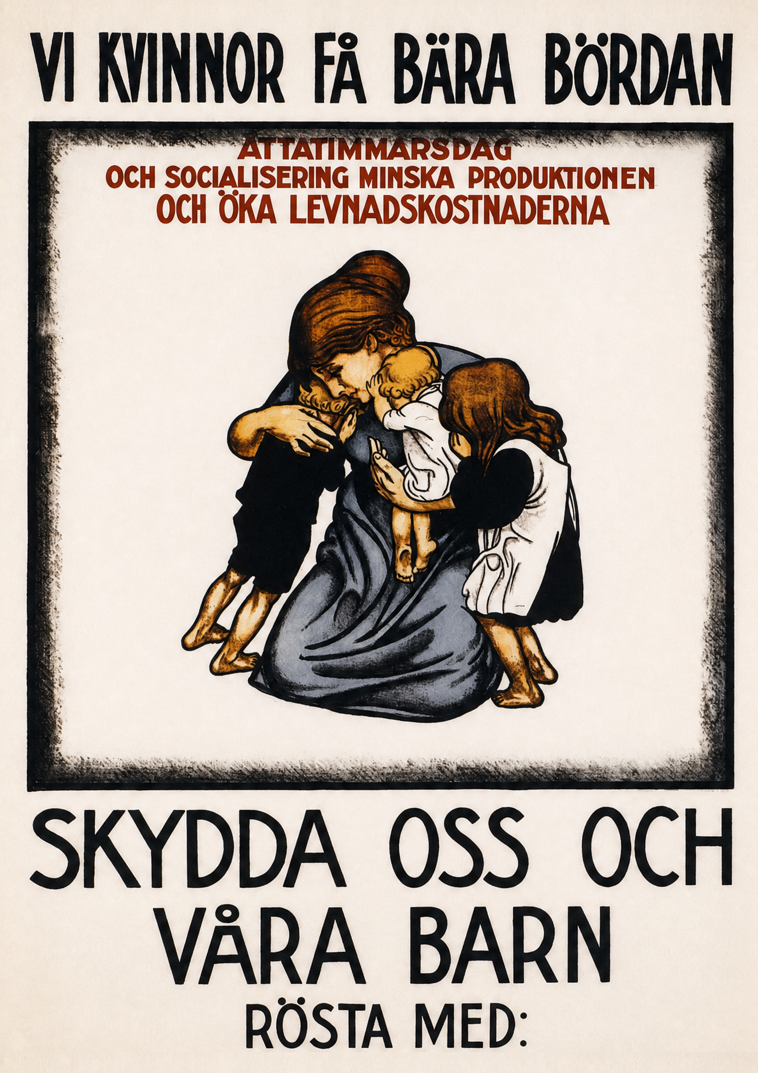 Valaffisch för Allmänna valmansförbundet, 1921.