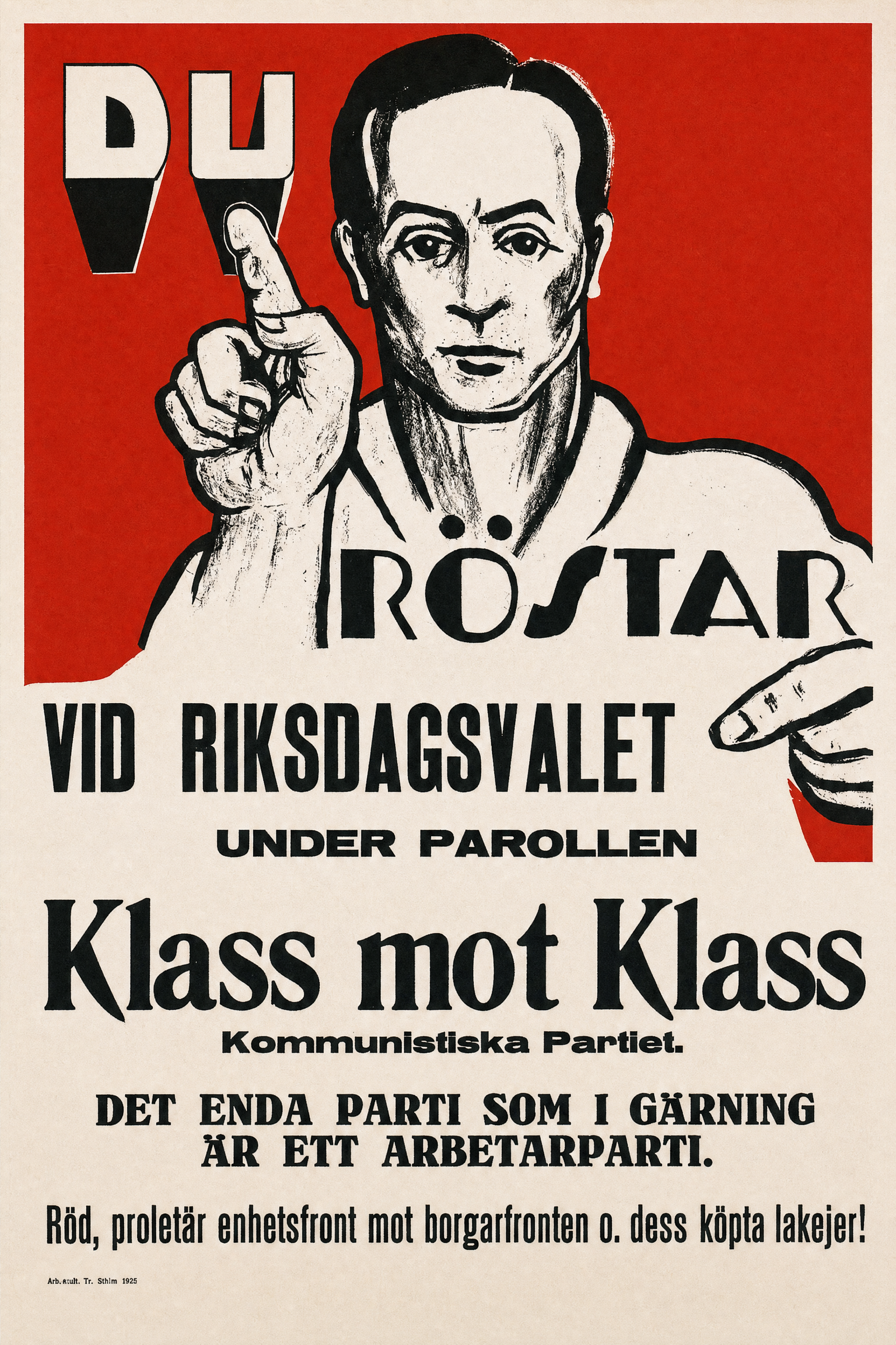 Valaffisch för SKP, 1932.
