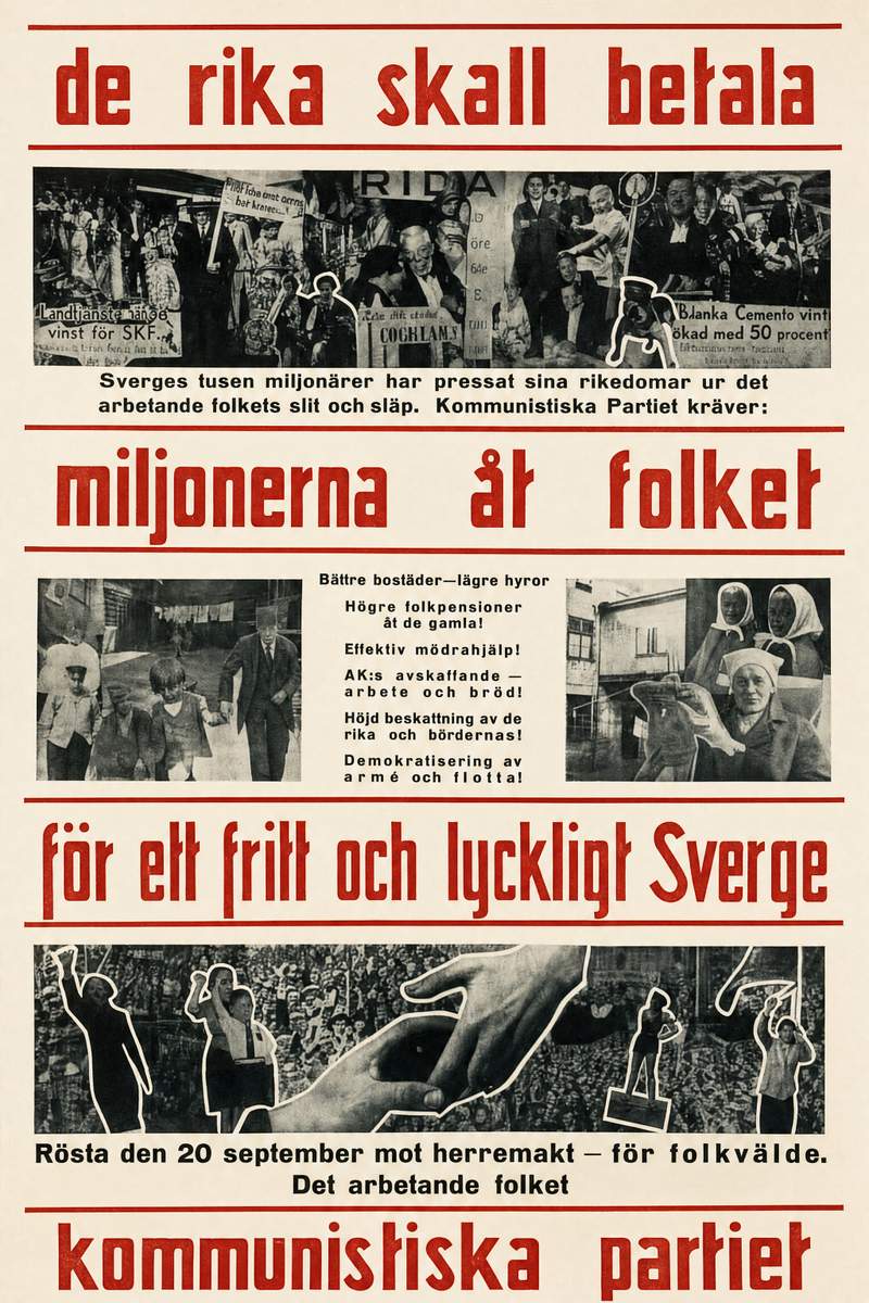 Valaffisch för SKP, 1936.