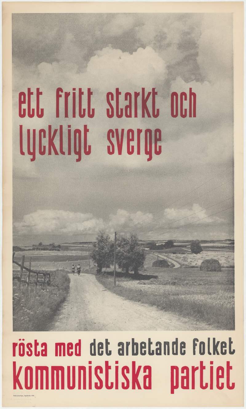 Valaffisch för SKP, 1936.