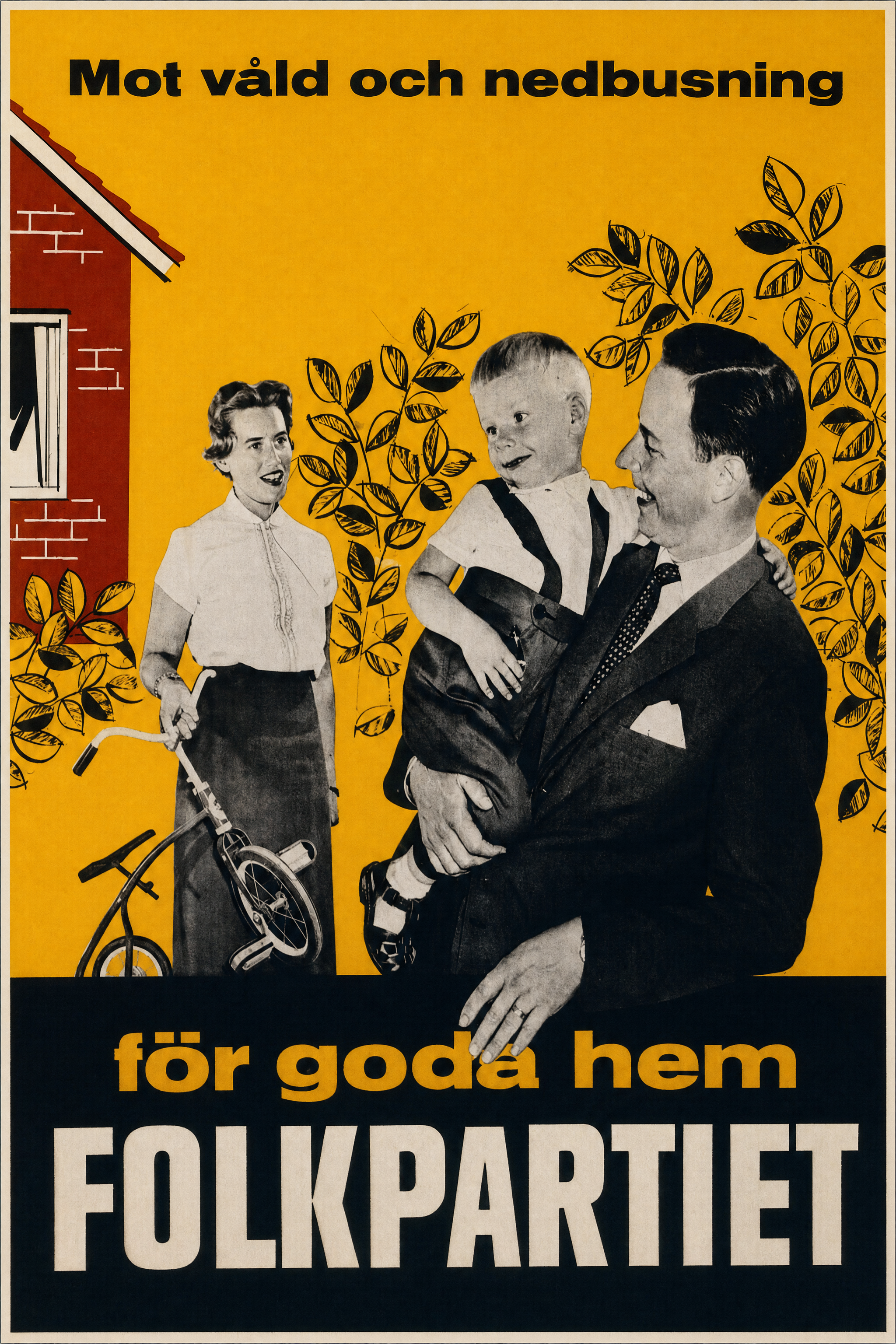 Valaffisch för Folkpartiet, 1960.