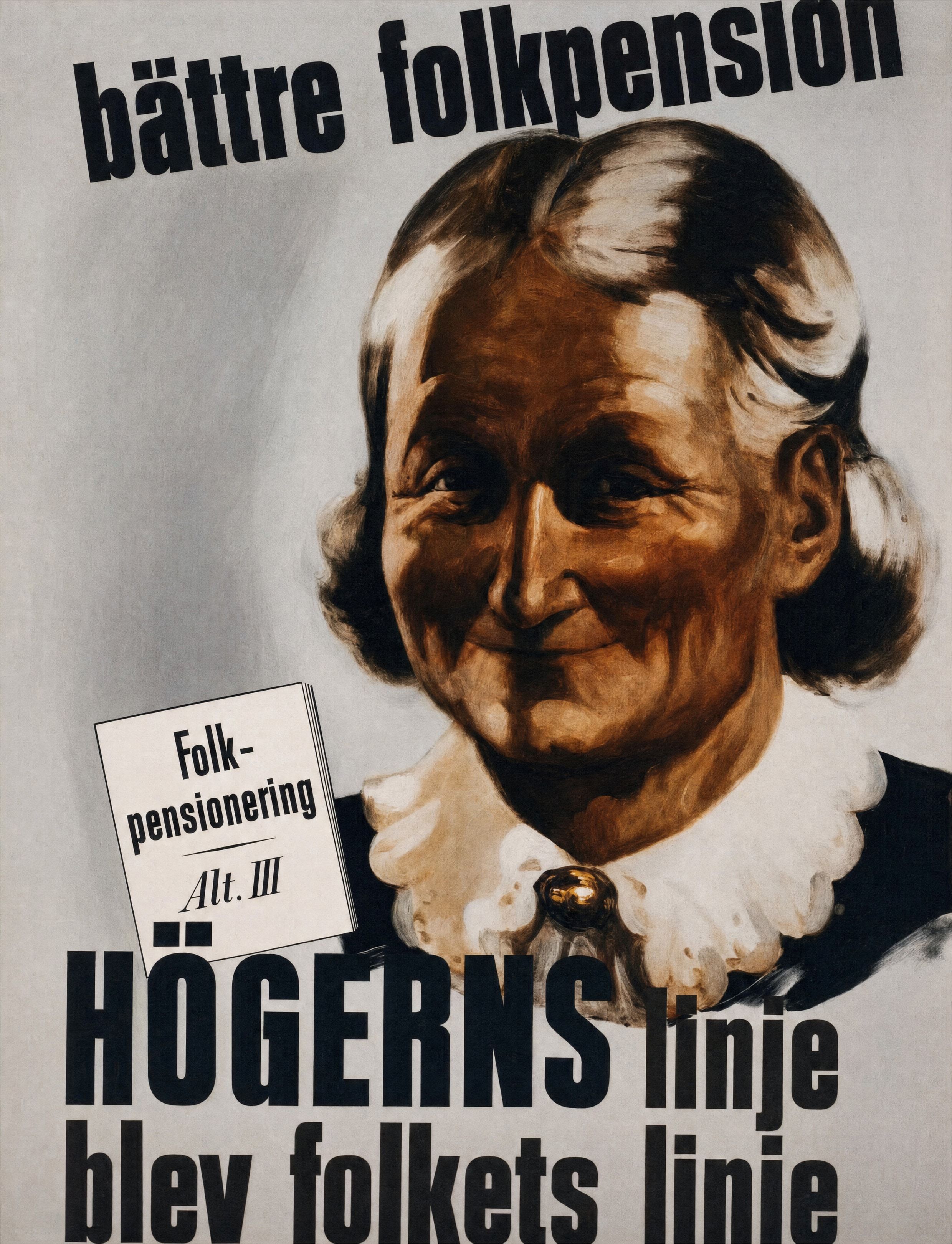 Valaffisch för Folkpartiet, 1960.