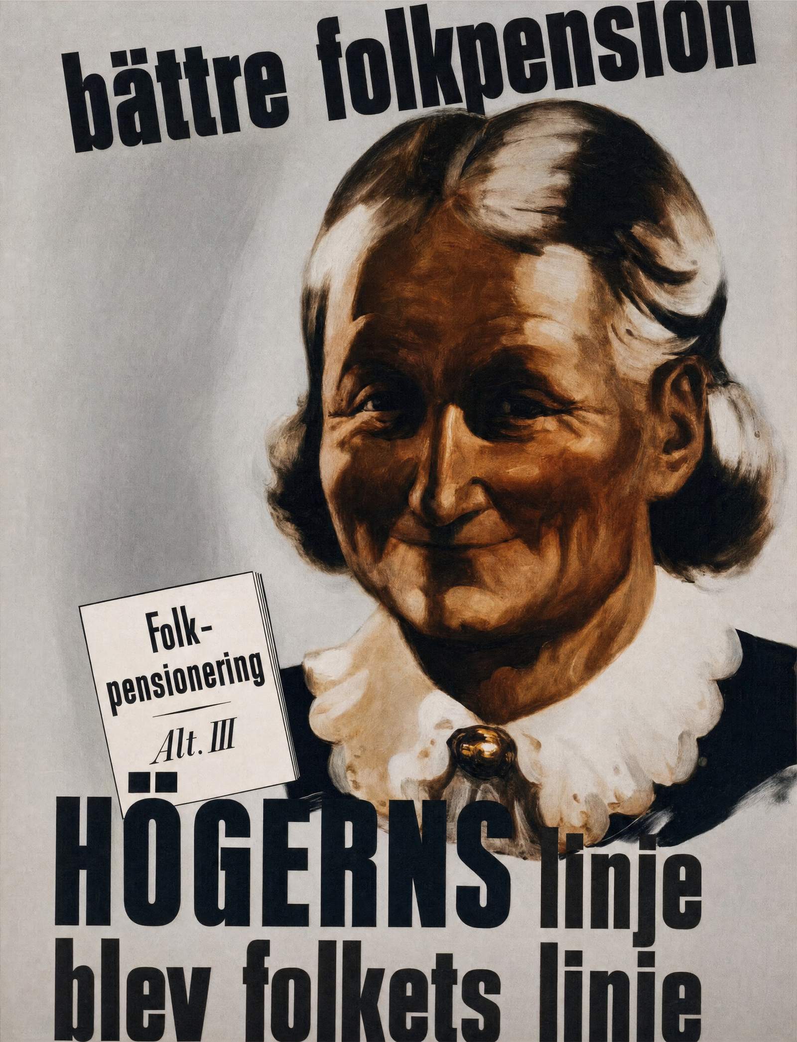 Valaffisch för Folkpartiet, 1960.