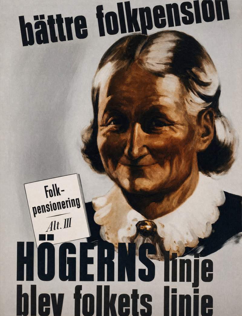 Valaffisch för Folkpartiet, 1960.