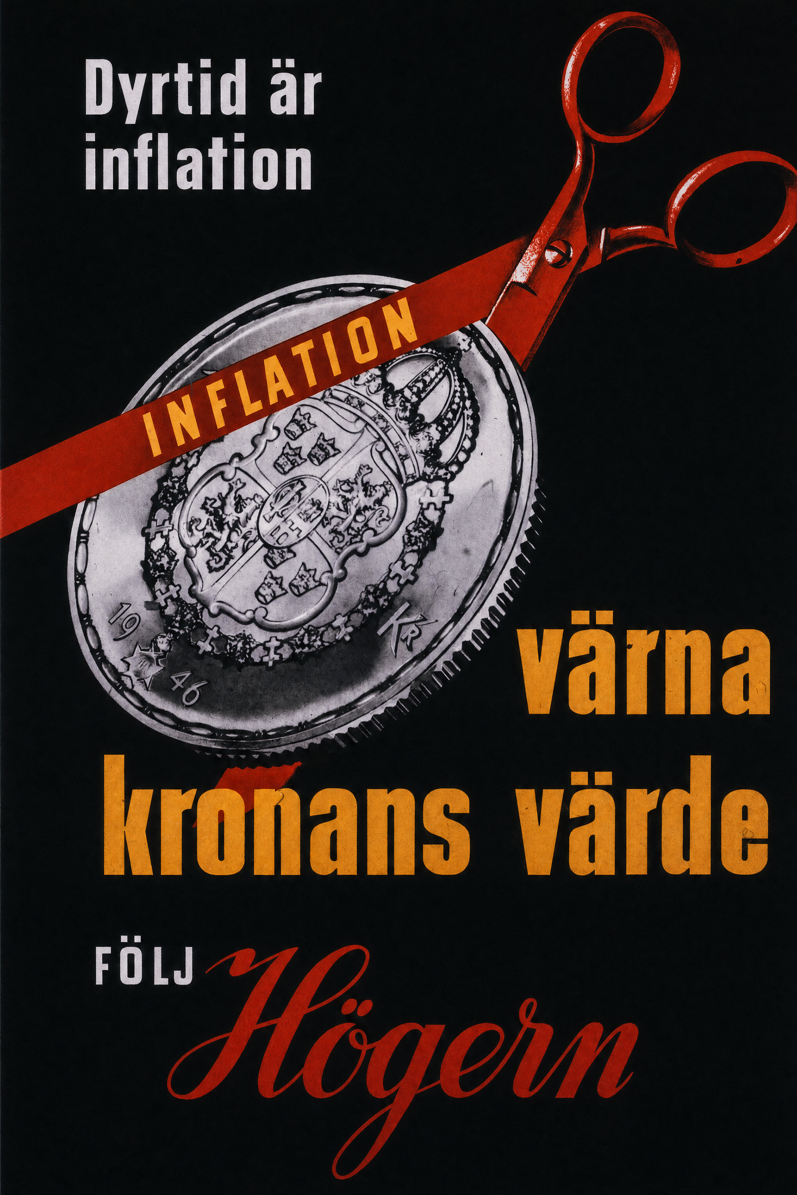 Valaffisch för Högerpartiet, 1962.