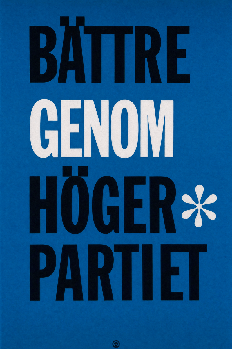 Valaffisch för Högerpartiet, 1962.