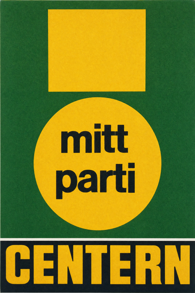 Valaffisch för Centerpartiet, 1968. ”mitt parti”.