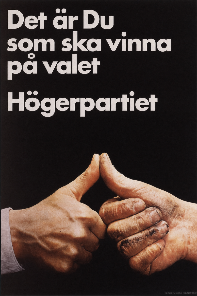 Valaffisch för Högerpartiet, 1968.