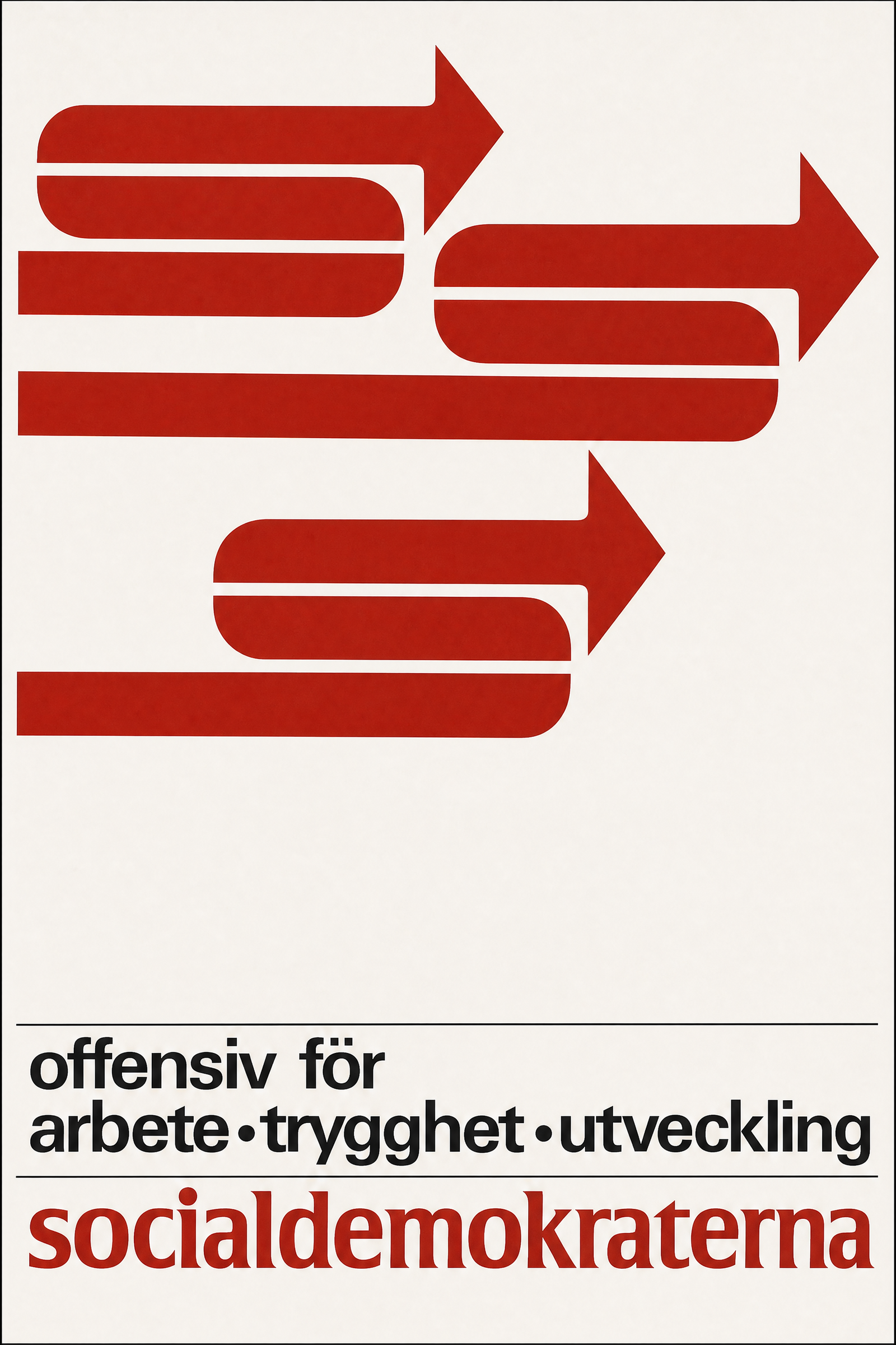 Valaffisch för Socialdemokraterna, 1968.