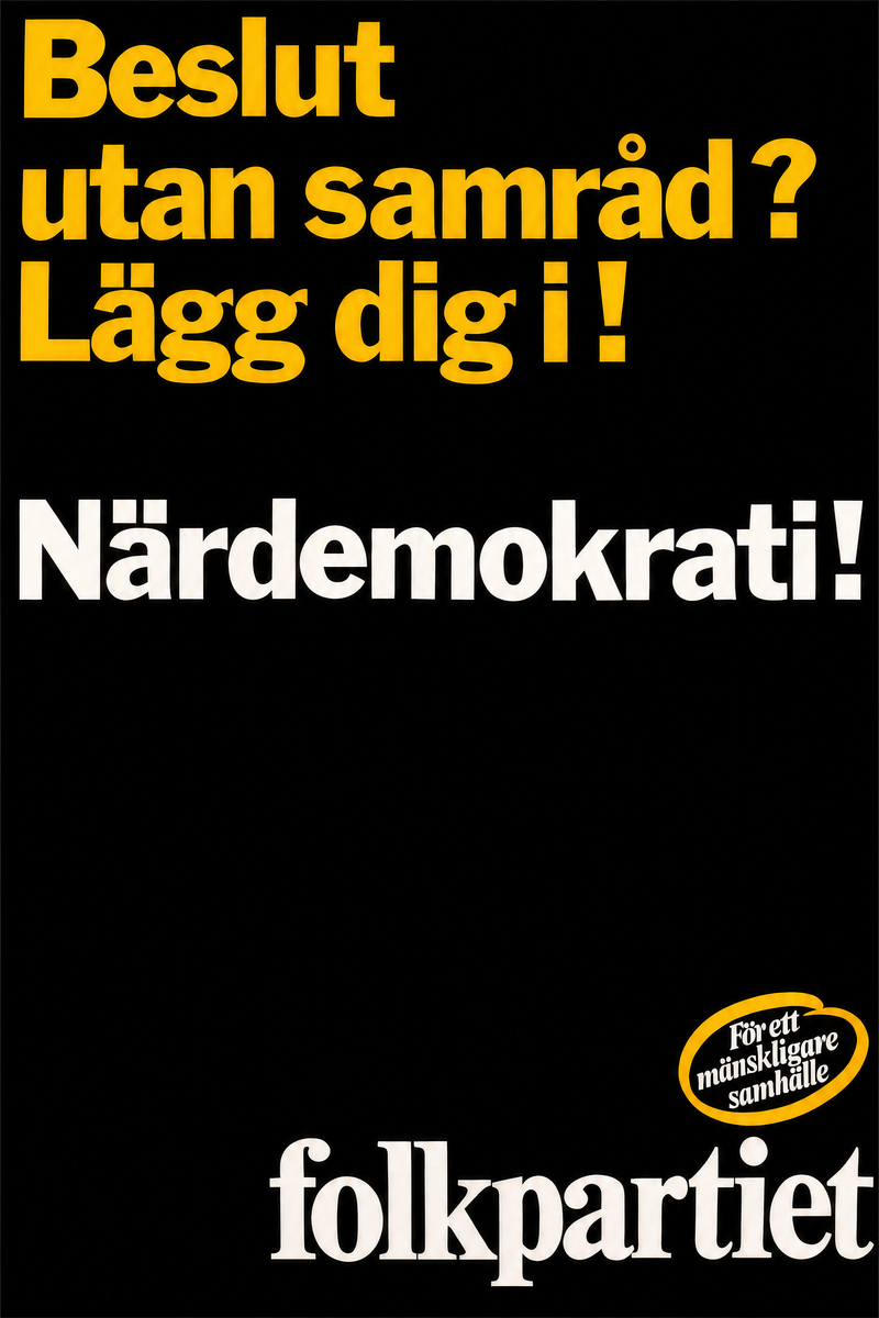 Valaffisch för Folkpartiet, 1970.