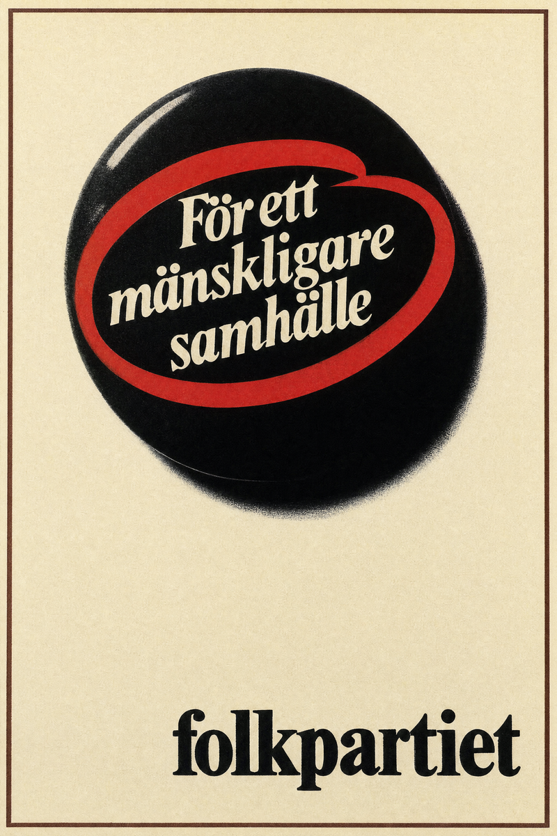 Valaffisch för Folkpartiet, 1970.