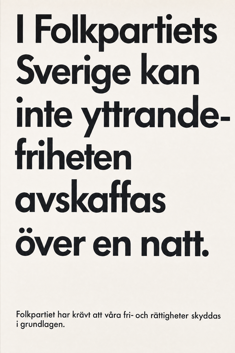 Valaffisch för Folkpartiet, 1976.