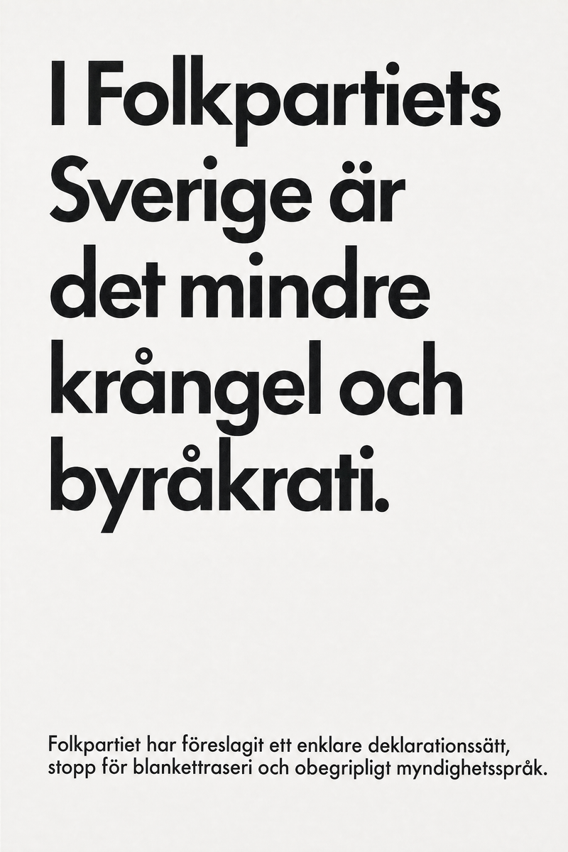 Valaffisch för Folkpartiet, 1976.