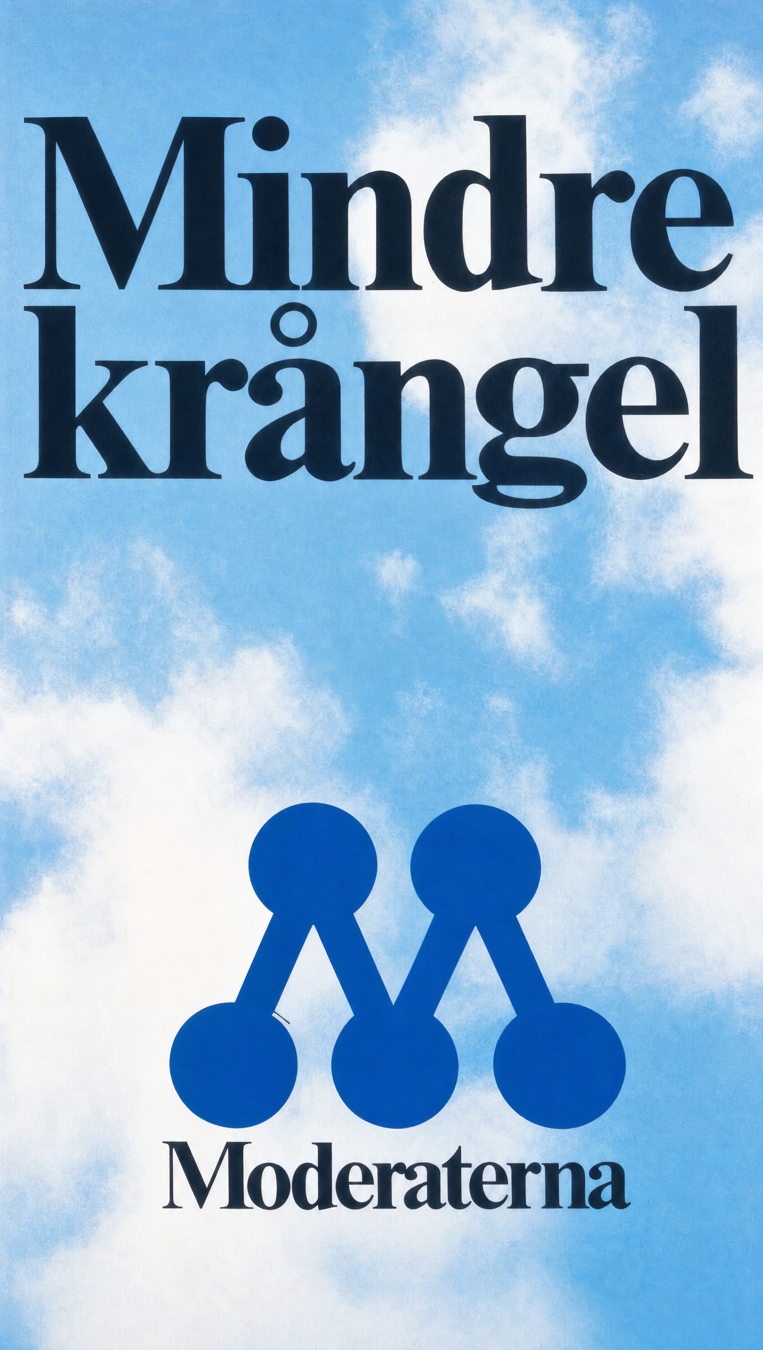 Valaffisch för Moderaterna, 1979. ”Mindre krångel”.