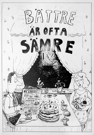 Valaffisch för VPK, 1979. ”Bättre är ofta sämre”.