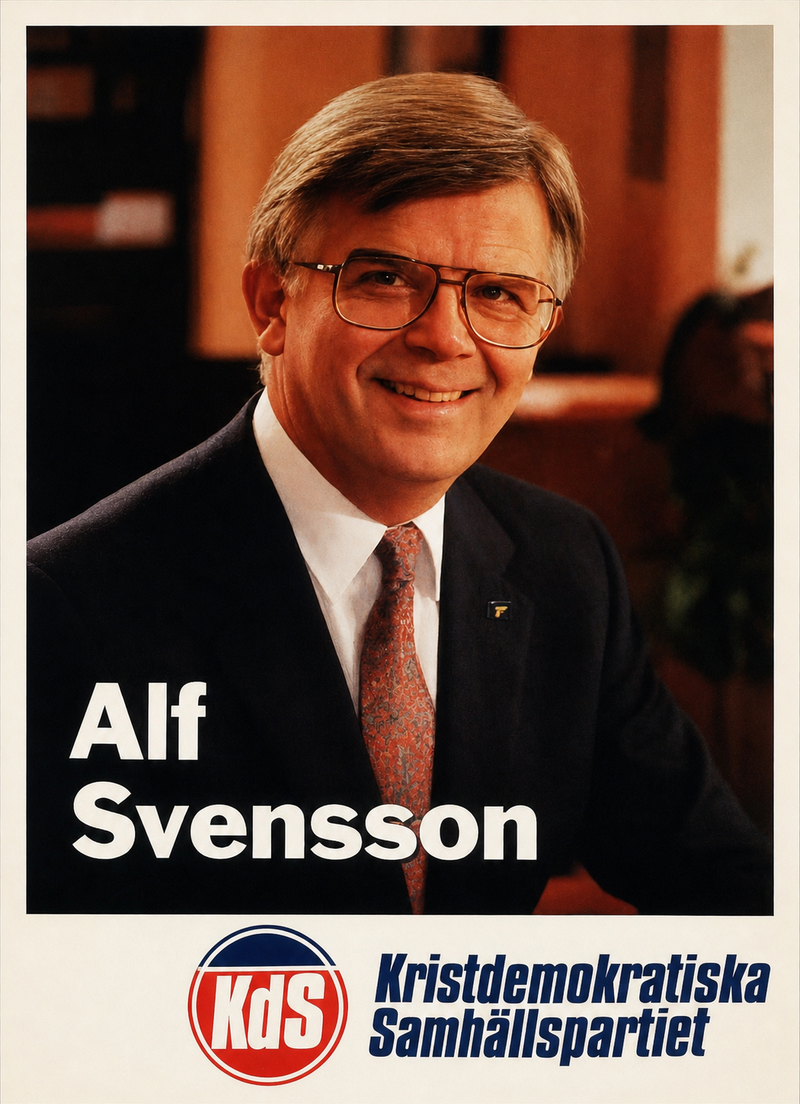 Valaffisch för KDS, 1991.