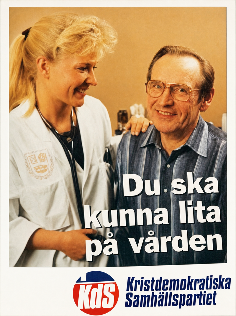 Valaffisch för KDS, 1991.