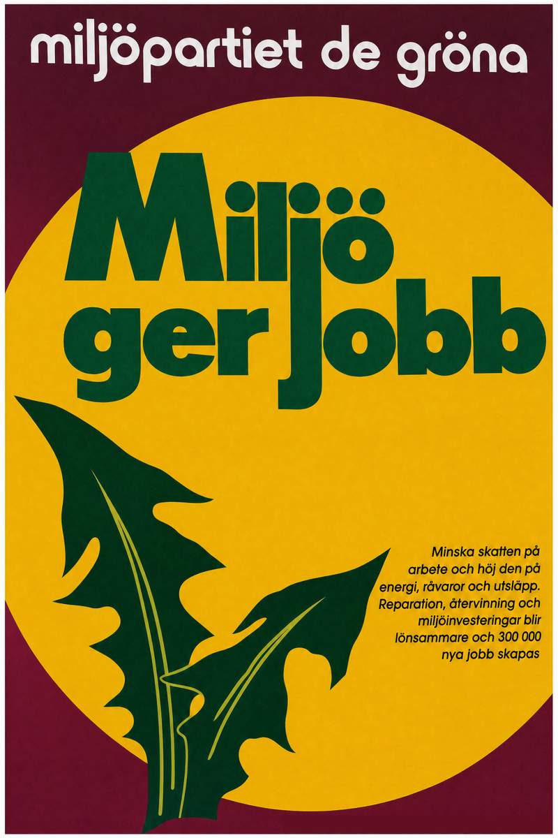 Valaffisch för Miljöpartiet, 1994.