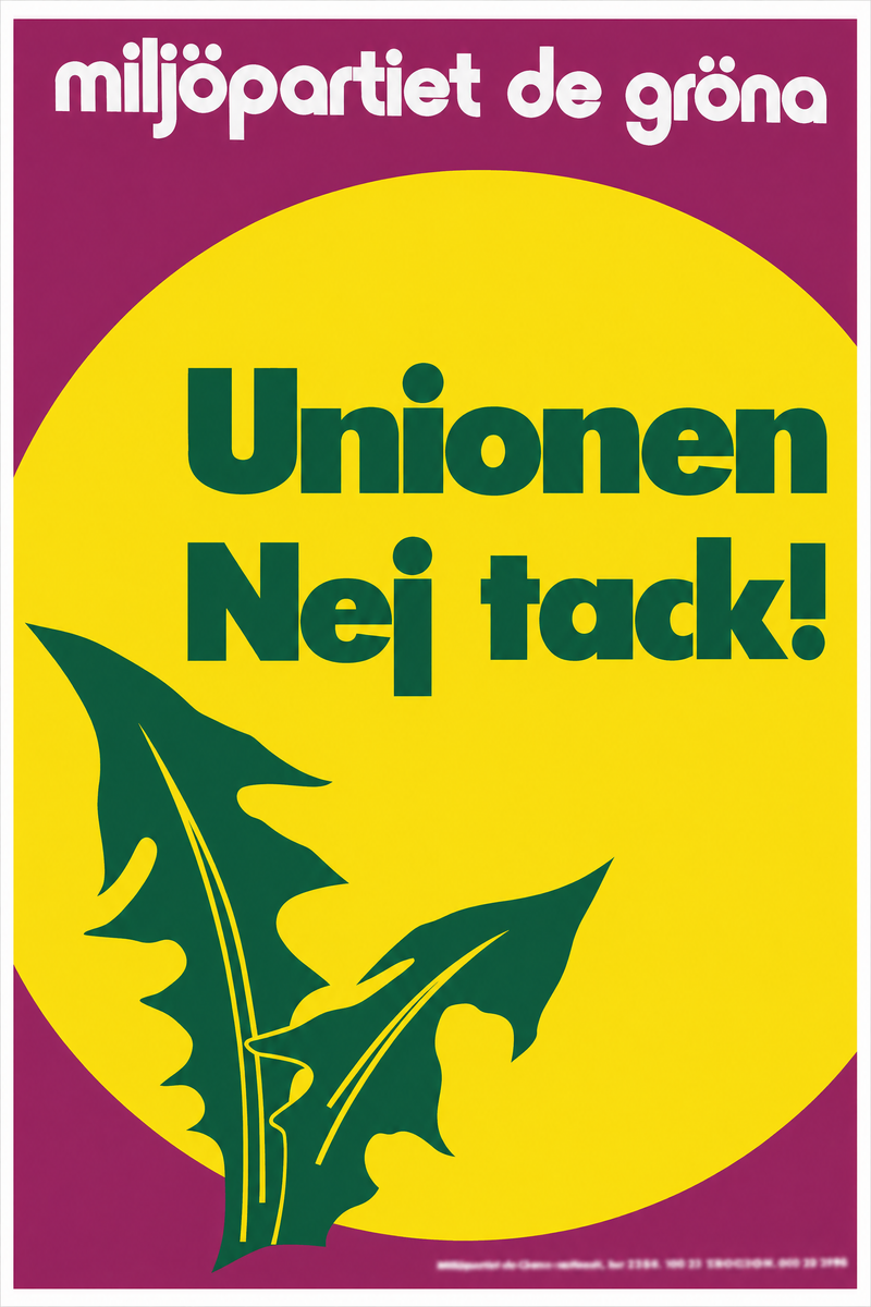 Valaffisch för Miljöpartiet, 1994.
