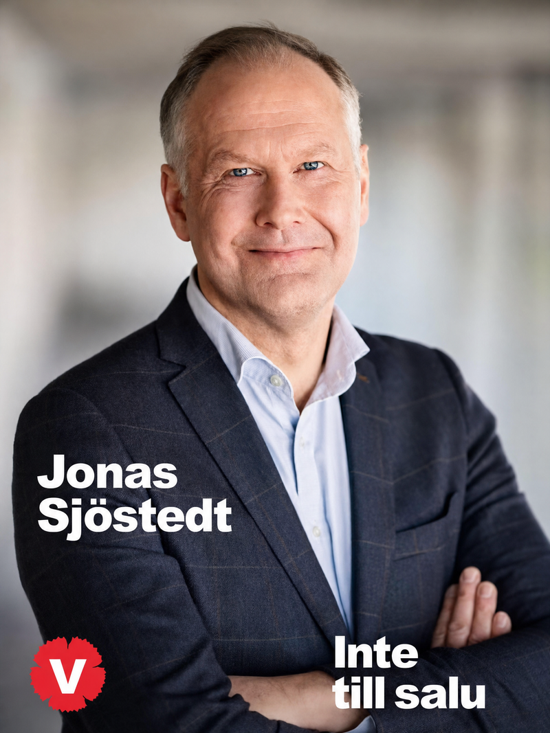 Valaffisch för Vänsterpartiet, 2014. ”Inte till salu”.